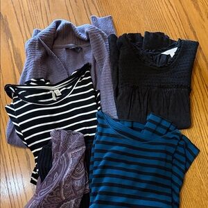 Striped and Solid Clothing Bundle